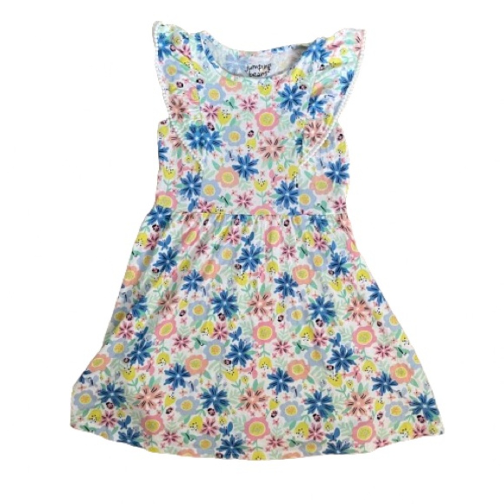 Jumping Beans Cotton Spring Flower Dress Girl’s S(6) Soft